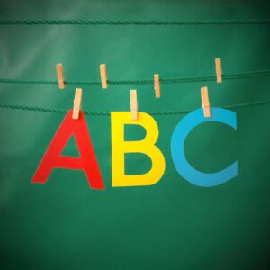 Hanging ABC letters